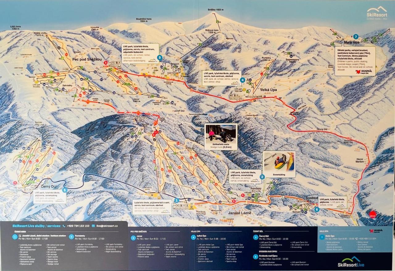 Family 2 Bedroom Ski&Bike Apartment With Terrase Janske Lazne Dış mekan fotoğraf